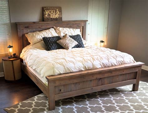 Ana White Queen Farmhouse Bed Bedroom Diy Wood Bed Frame Home Decor