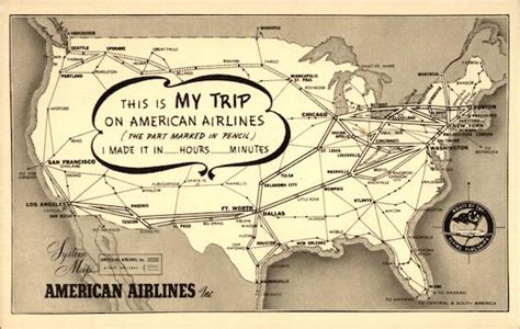 American Airlines Route Map Maps