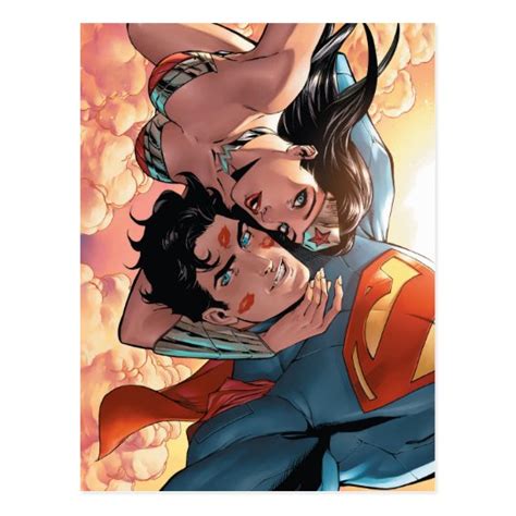 Supermanwonder Woman Comic Cover 11 Variant Postcard