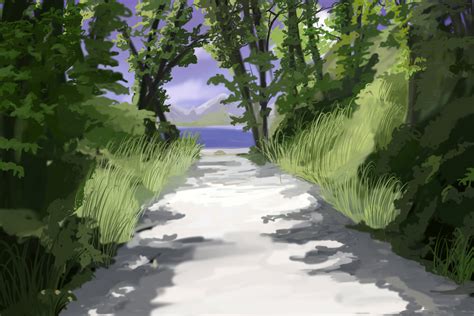 Forest Path Anime Background By Wbd On Deviantart