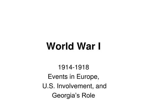 Ppt World War I Powerpoint Presentation Free Download Id1728082