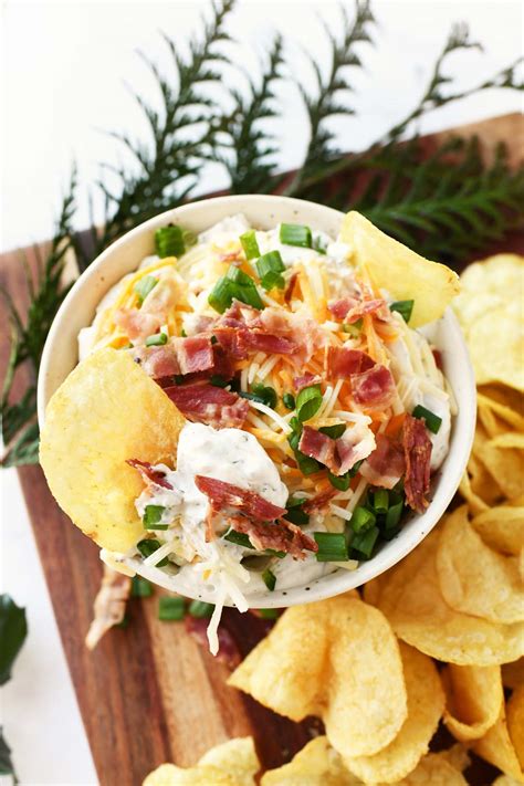 Creamy Loaded Potato Chip Dip Sizzling Eats