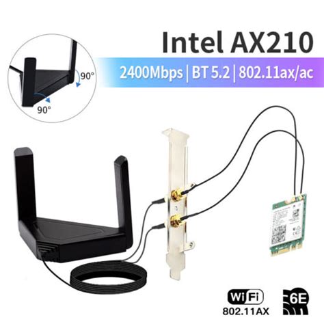 m 2 wifi 6e adapter for intel ax210 mini desktop kit wireless network wifi card ebay