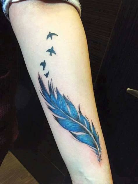Cute Colored Feather Tattoo Design For Girls Feather Tattoos Feather Tattoo Colour Feather