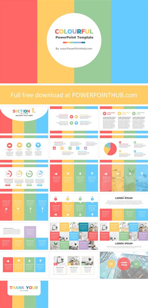 Colorful Powerpoint Template Powerpoint Hub