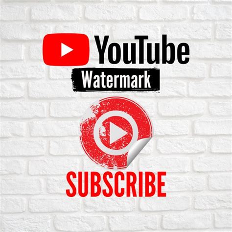 Youtube Subscribe Watermark Sticker Instant Download 1 Png Etsy
