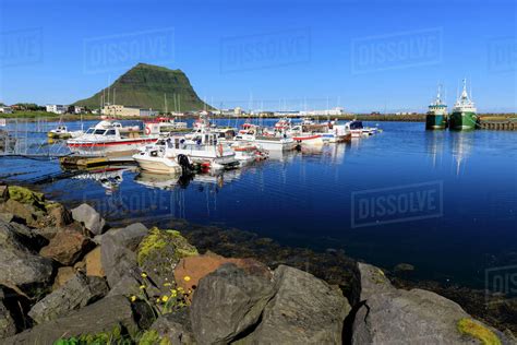 Harbor By Kirkjufell Mountain In Grundarfjordur Iceland Europe