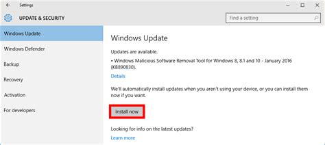 how to manually check for updates in windows 10