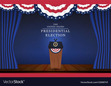Presidential Election Banner Background Royalty Free Vector