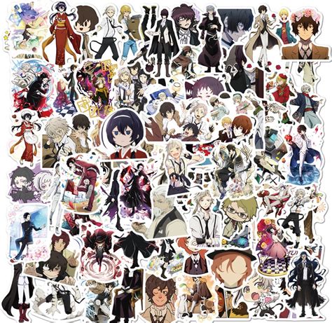 Bungo Stray Dogs 50100pcslot Stickers Anime Stickers Etsy