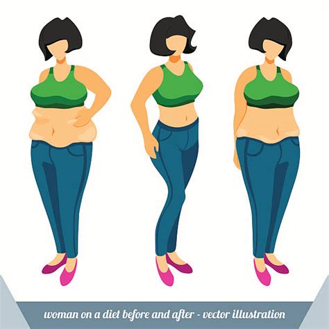 Weight Loss Before And After Illustrations Royalty Free Vector
