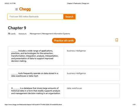 Chapter 9 Flashcards Chegg 75 Cards Victoria A Management