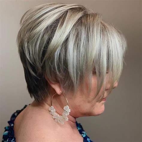 Long Layered Ash Blonde Pixie Short Hair Over 60 Very Short Hair Haircut For Older Women