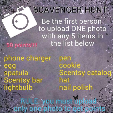 8 fantastic facebook party games for direct sellers. Scavenger hunt!! http://florencethomas.Scentsy.us ...