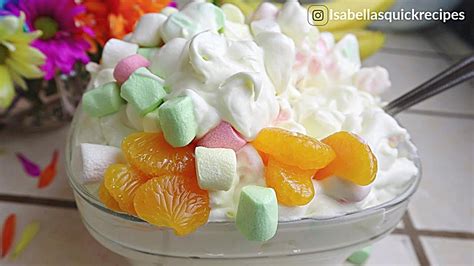 Marshmallow Fruit Fluff Salad Quick And Easy Delicious Youtube