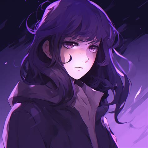 Mysterious Character In Purple Cool Anime Purple Pfp Image Chest