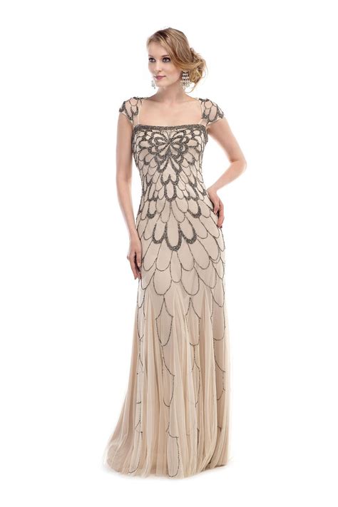 GLOW G Beaded Flapper Or Great Gatsby Style Prom Dress Evening Gown