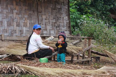 hmong-mother-weaving-straw-thatch