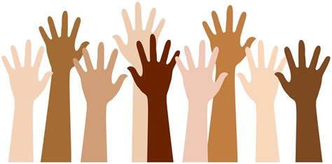 Multi Colored Hands Raised Up Free Image Download