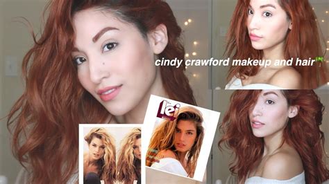 Natural 90s Cindy Crawford Inspired Makeup And Hair Youtube