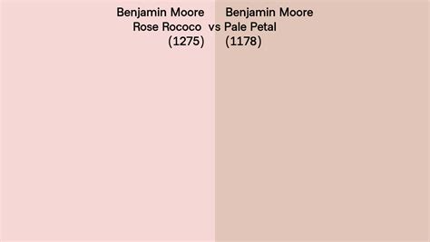 Benjamin Moore Rose Rococo Vs Pale Petal Side By Side Comparison
