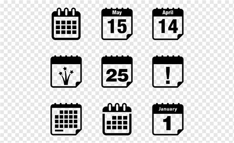 Ikon Komputer Tanggal Kalender Simbol Logo Jadwal Bermacam Macam