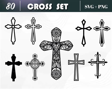 Cross Set Cross Svg Crosses Svg Christian Svg Catholic Etsy