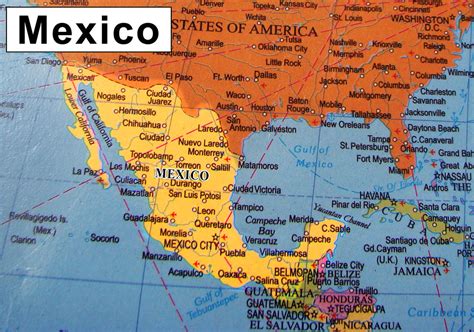 Mexico In World Map United States Map