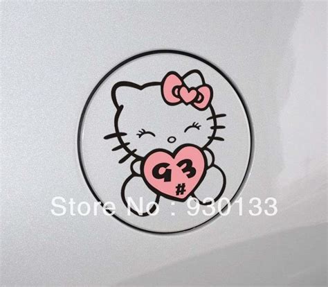 free shipping hello kitty car sticker decorative accessories kitty fuel tank car stickers 93 97