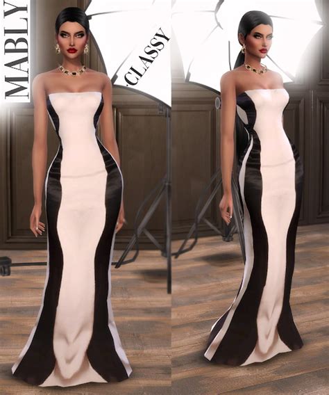 Classy Dress At Mably Store Sims 4 Updates