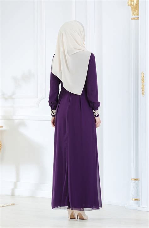 Dark Purple Hijab Dress 51983 23 Sefamerve
