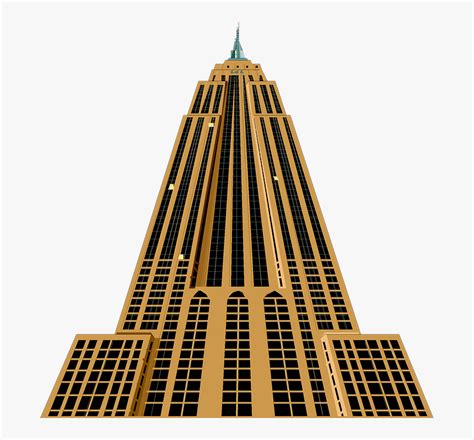 Building Clip Art Color Isolated Architecture Empire State