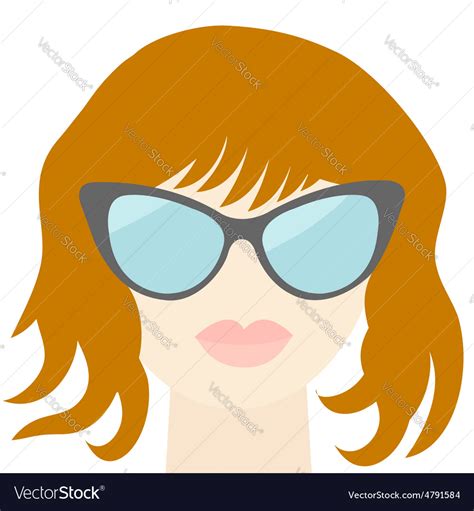 Sensual Woman Face With Glasses Royalty Free Vector Image My Xxx Hot Girl
