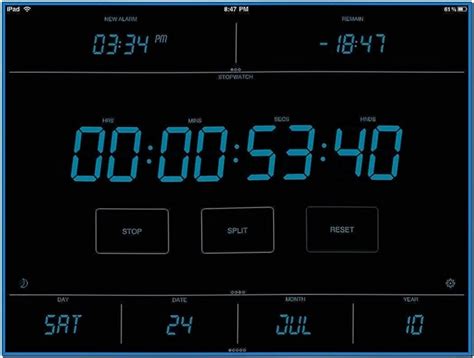 Screensaver Digital Clock With Alarm Download Free