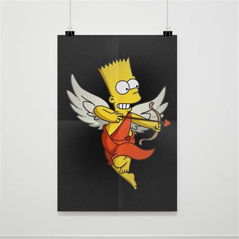 Angel Of Love Bart Simpson Poster Custom Posters Bart Bart Simpson
