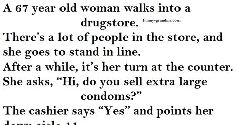 Funny The Old Lady Goes To Buy Condoms