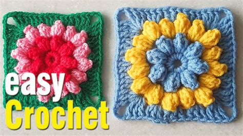 Easy Crochet How To Crochet A Granny Square For Beginners Popcorn