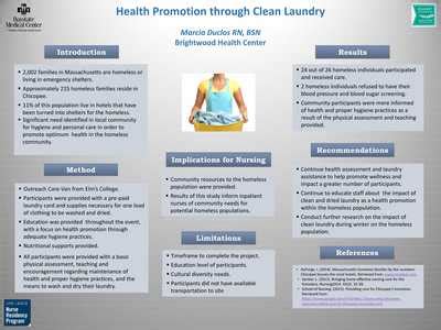 70 capstone project ideas for any student. "Health Promotion through Clean Laundry" by Marcia Duclos RN