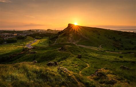 Holyrood Park Edinburgh And The Salisbury Crags From Arthurs Seat At