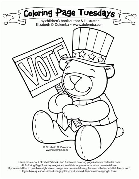 Election Vote For Coloring Coloring Pages