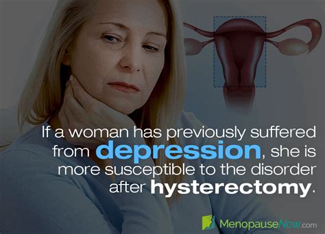 Depression After Hysterectomy Menopause Now