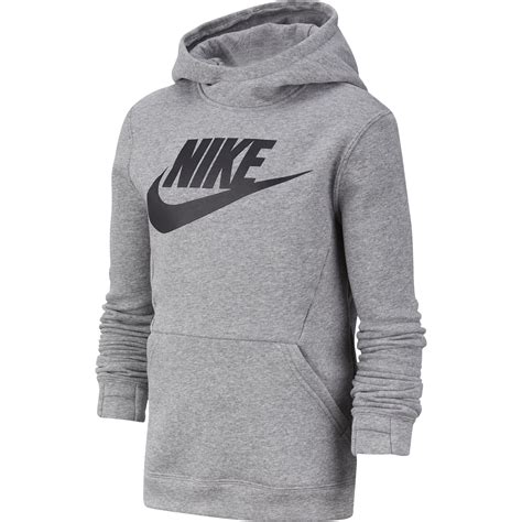 Nike Boys Sportswear Pullover Hoodie Dark Greyheatherblack