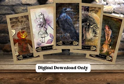 Gothic Horror Indie Tarot Cards Printable Tarot Deck Indie Tarot Deck