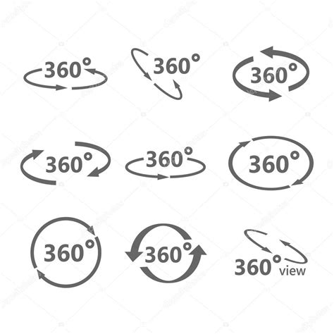 360 Degrees View Vector Icon Stock Vector Image By ©liluydesign 126824086