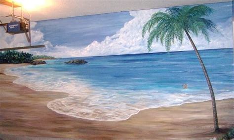 Painted Beach Mural Beach Wall Murals Beach Scene Painting