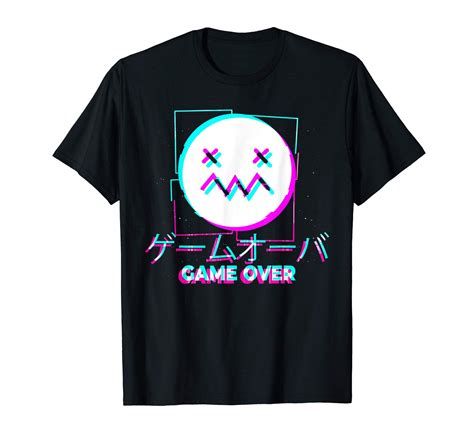 Buy Japanese Glitch Sad Anime Girl Boy Game Over Aesthetic T Shirt