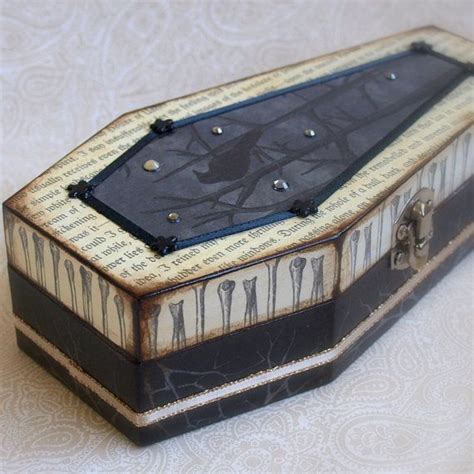 Coffin Jewelry Box Spooky Decoupaged Keepsake Box Gothic Etsy