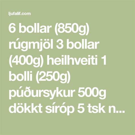 This alchemy recipe is used for the alchemy profession. Rúgbrauð, það eina sanna! Islandsk rugbrød | Bread baking ...