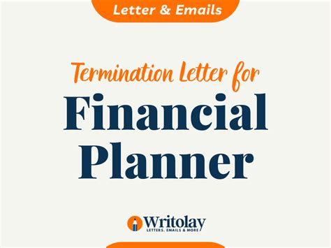 Financial Advisor Termination Letter 4 Templates Writolay