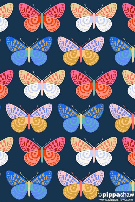 Striking Repeat Pattern Of Fritillary Butterflies © Pippa Shaw